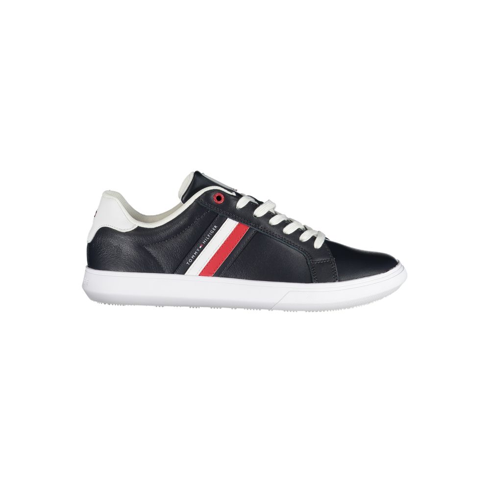 Tommy Hilfiger Blue Leather Lace-Up Sneakers