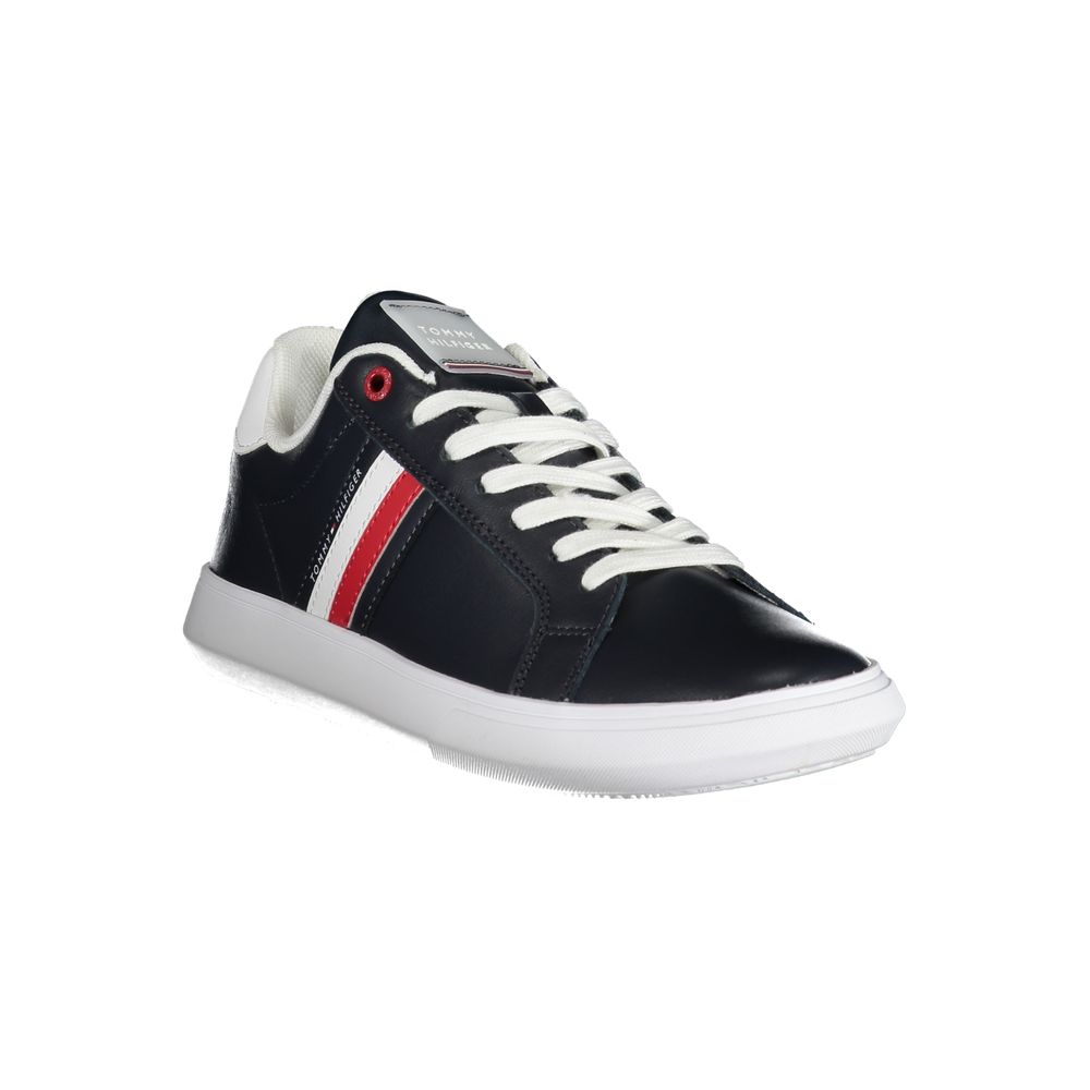 Tommy Hilfiger Blue Leather Lace-Up Sneakers