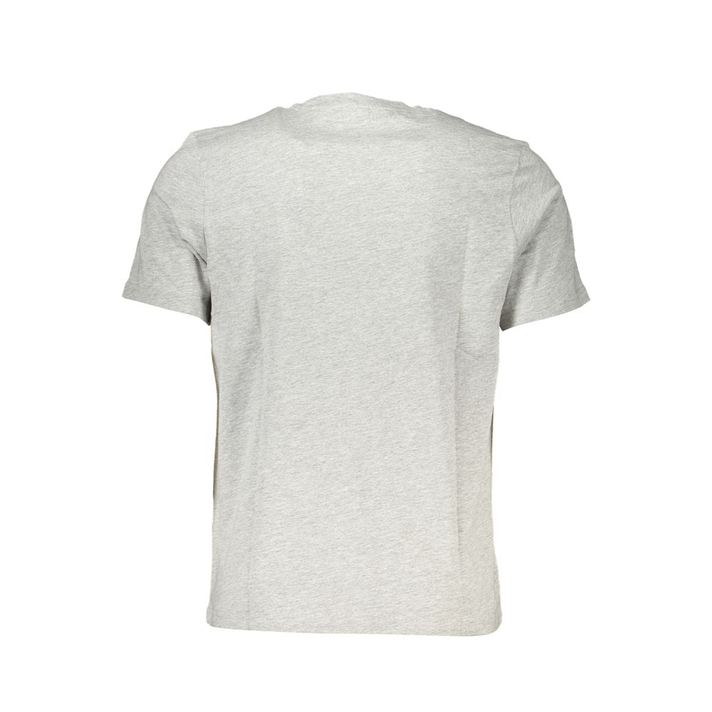 North Sails Gray Cotton T-Shirt with Logo Detail