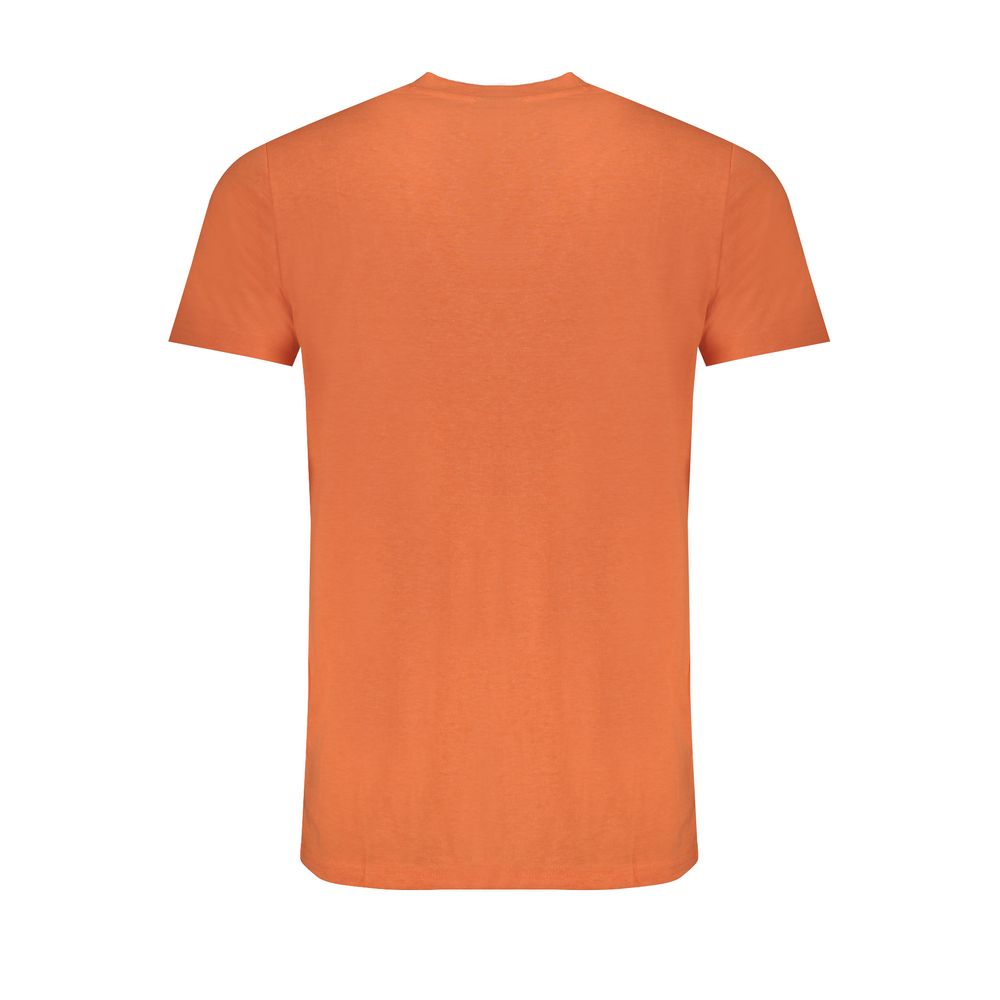 Norway 1963 Orange Cotton T-Shirt with Elegant Embroidery