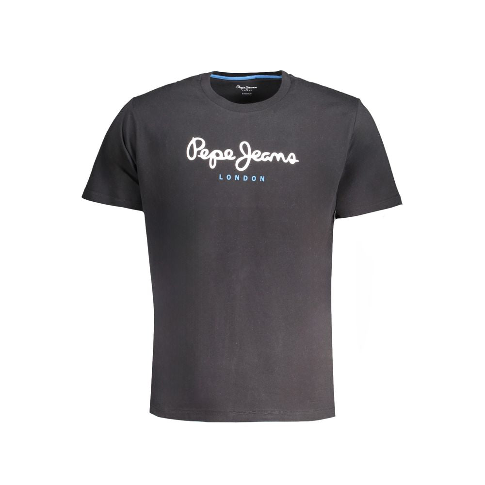Pepe Jeans Black Cotton T-Shirt for Effortless Style