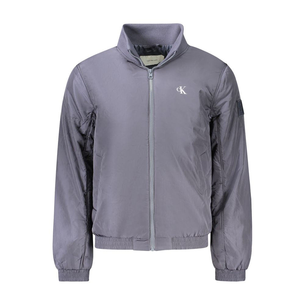 Calvin Klein Blue Luxe Jacket with Bold Logo Detail