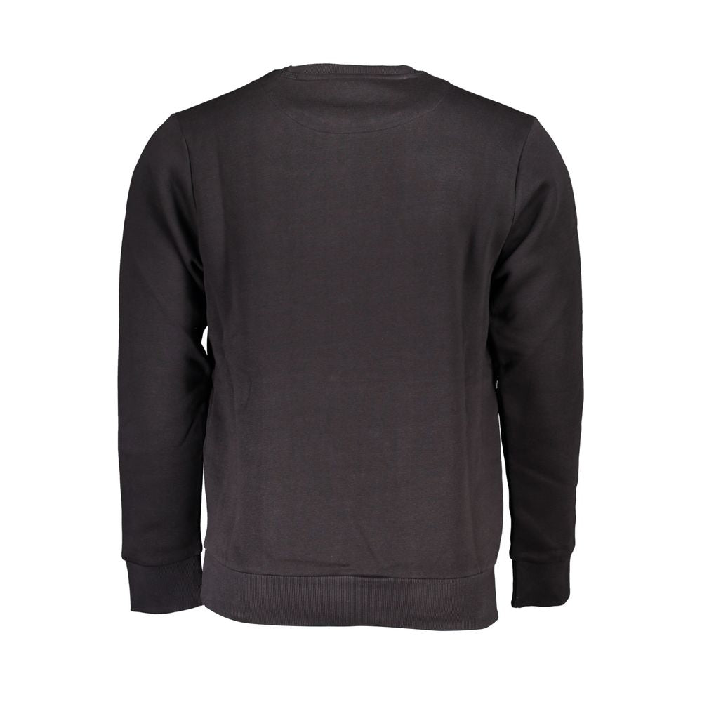 U.S. Grand Polo Black Cotton Sweater with Contrast Details