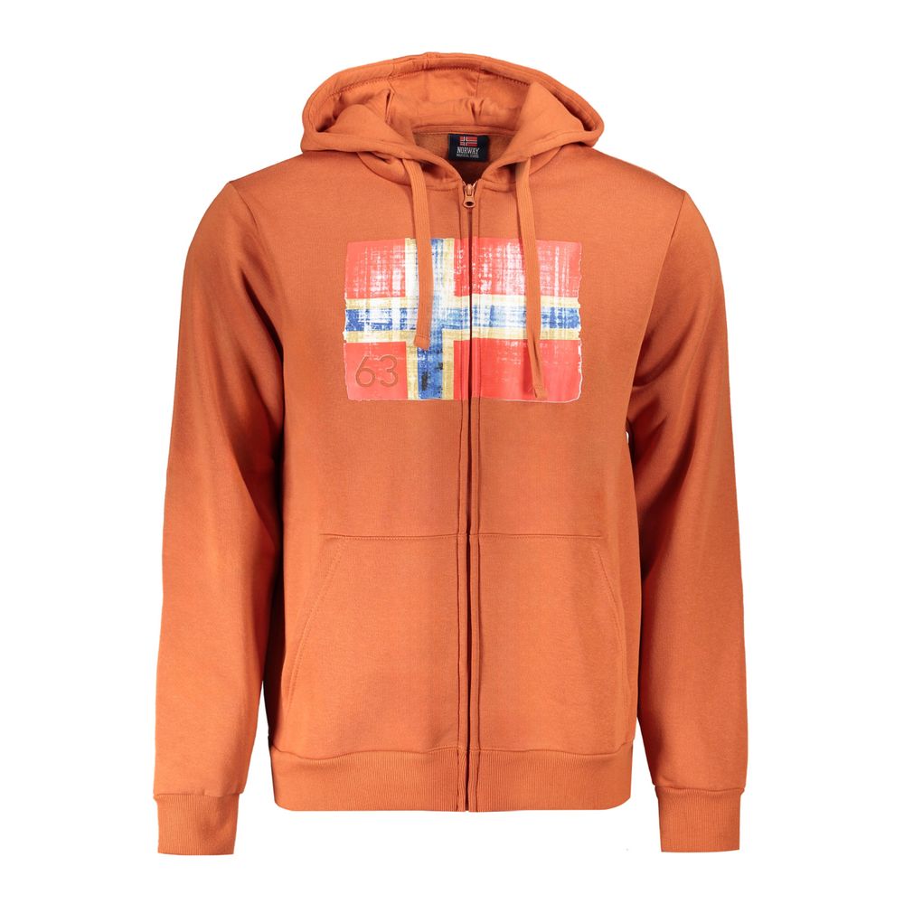 Norway 1963 Brown Cotton Hooded Sweater