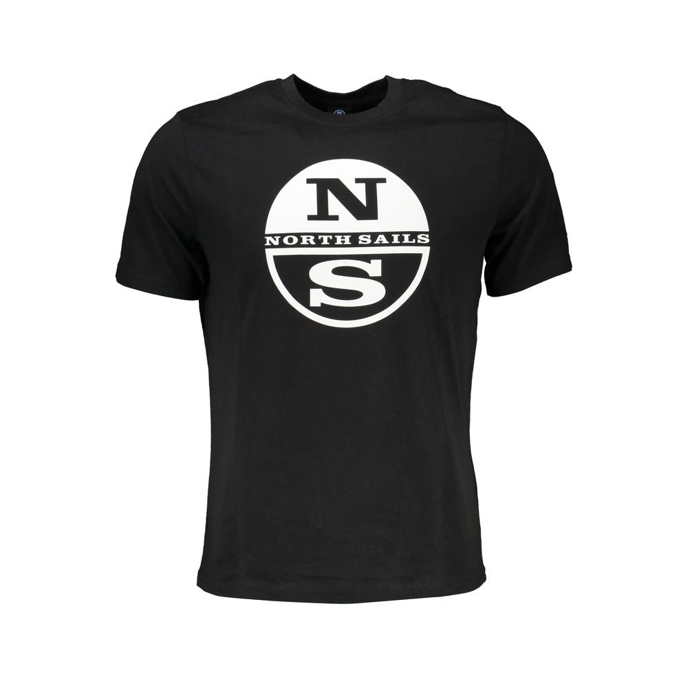 North Sails Black Cotton T-Shirt Short Sleeve Crew Neck