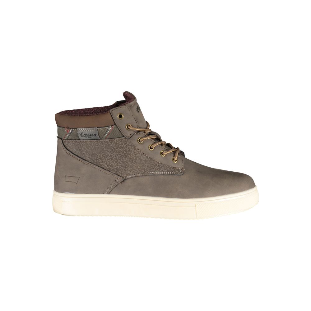 Carrera Brown Leather Lace-up Boots with Contrast Details