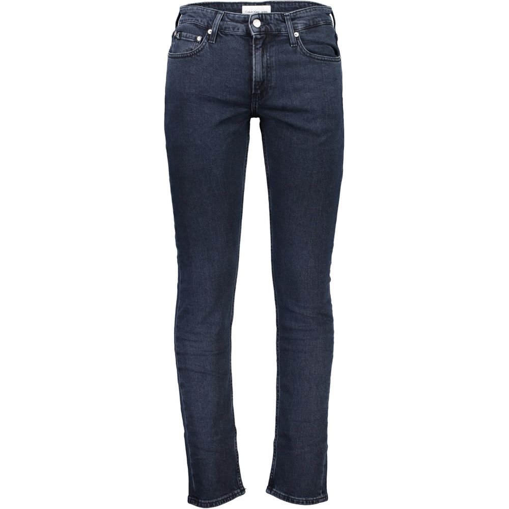 Calvin Klein Blue Denim Jeans with Signature Contrast Detail