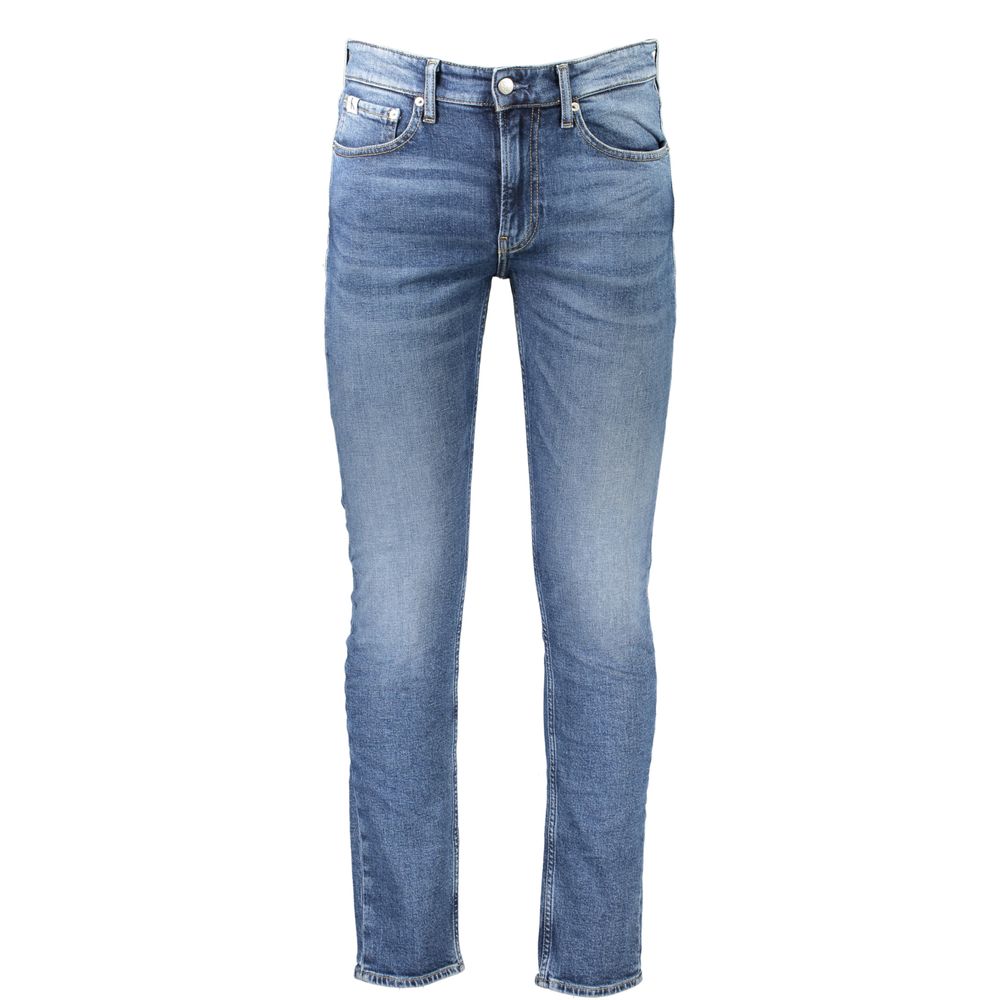Calvin Klein Blue Cotton Slim Taper Jeans & Pant