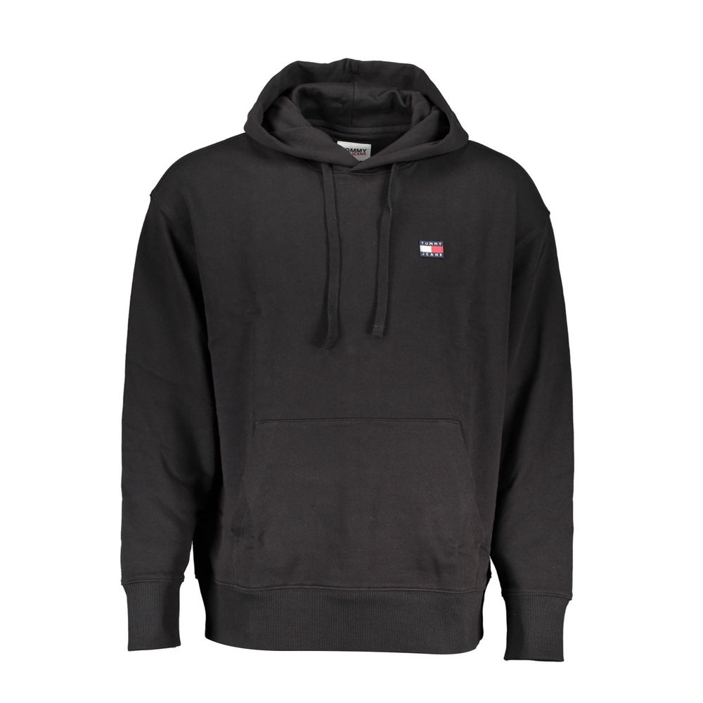 Tommy Hilfiger Black Cotton Hooded Sweatshirt