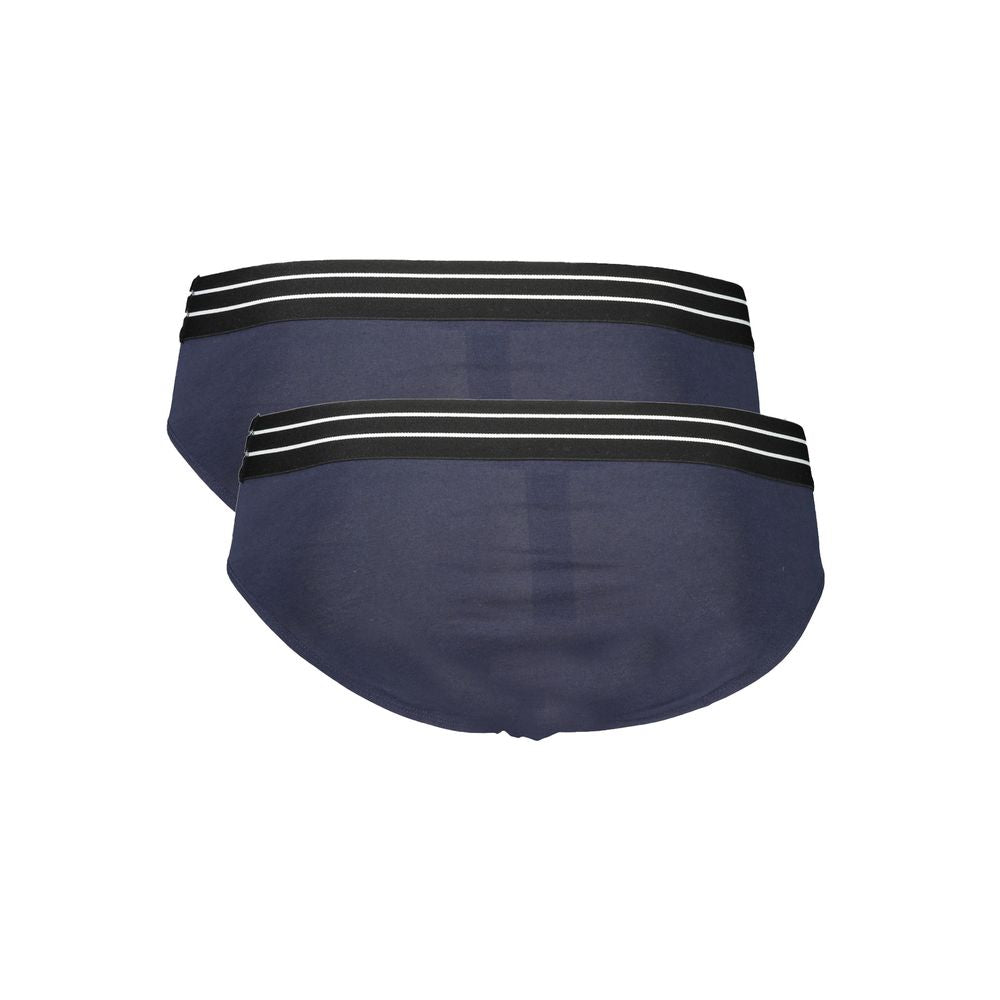 Cavalli Class Blue Cotton Underwear Slip