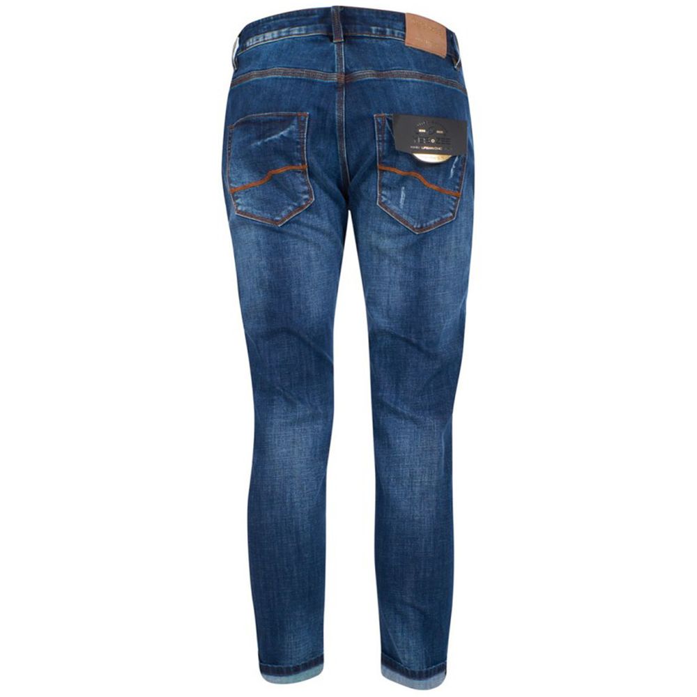 Yes Zee Blue Cotton Jeans & Pant