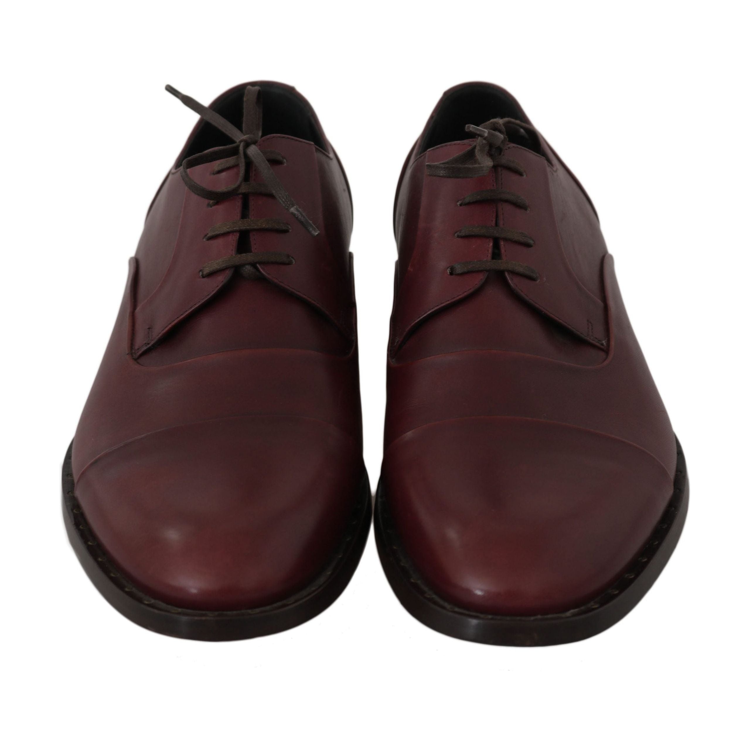 Dolce & Gabbana Bordeaux Leather Dress Shoes