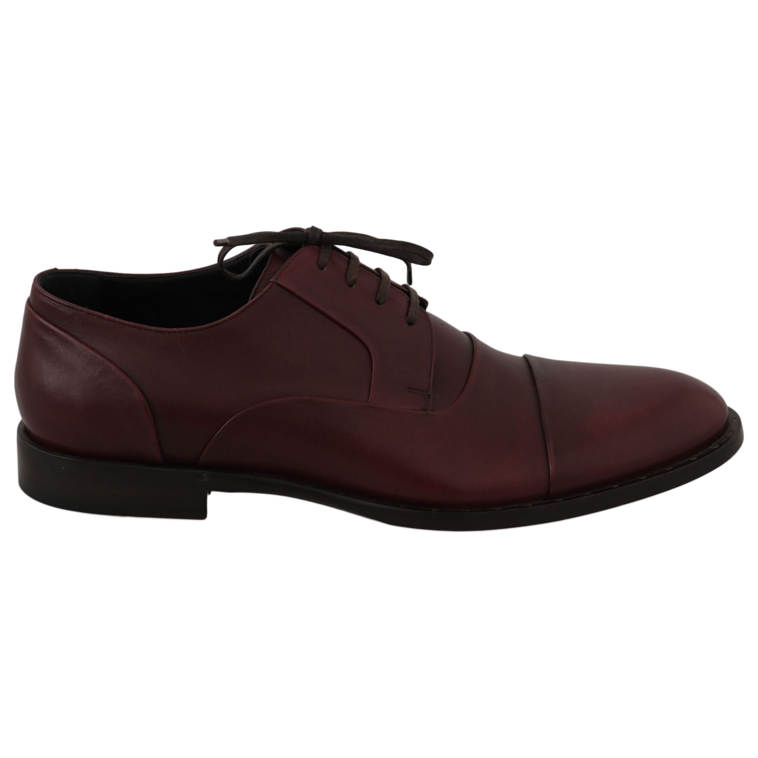 Dolce & Gabbana Bordeaux Leather Dress Shoes