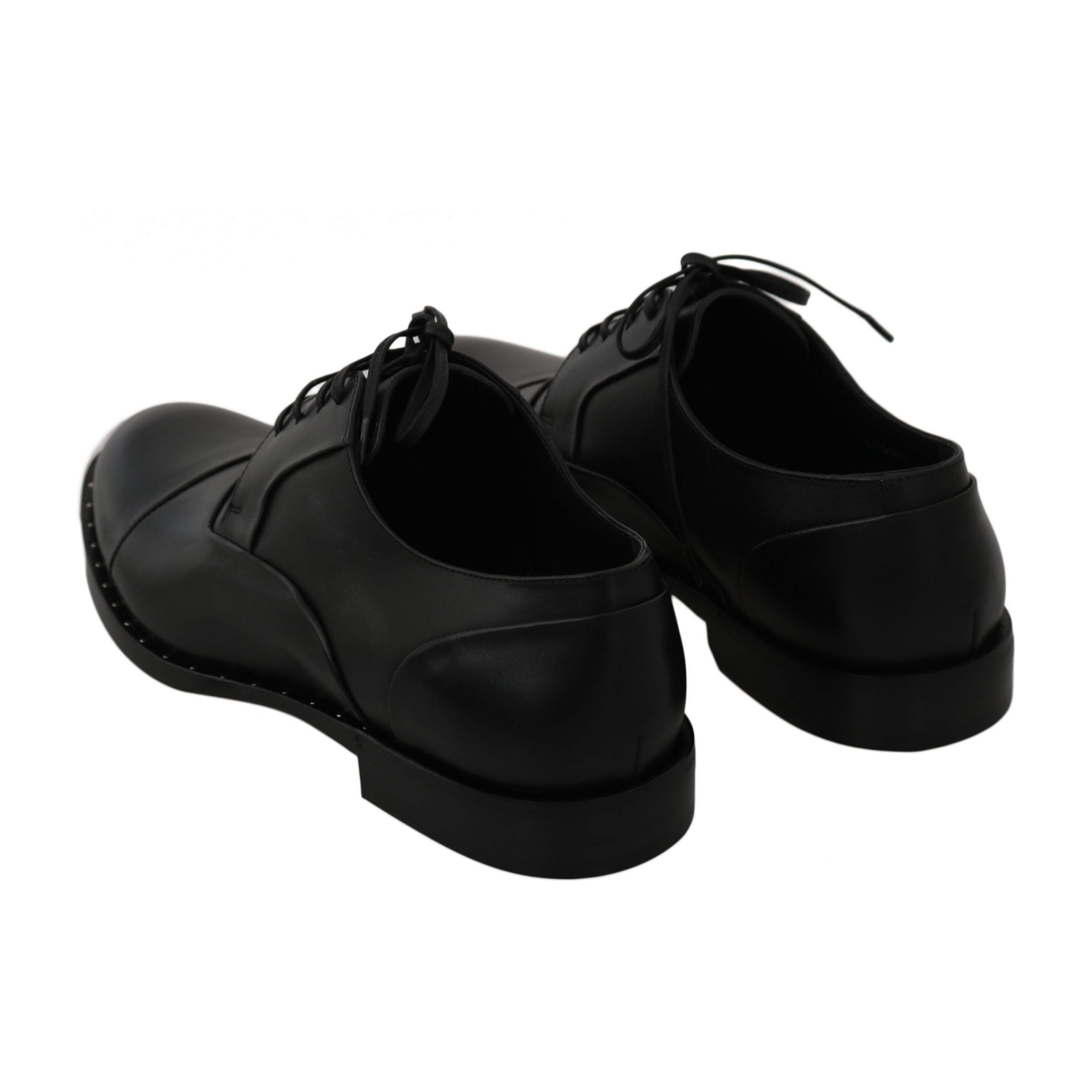 Dolce & Gabbana Sleek Black Leather Formal Dress Shoes