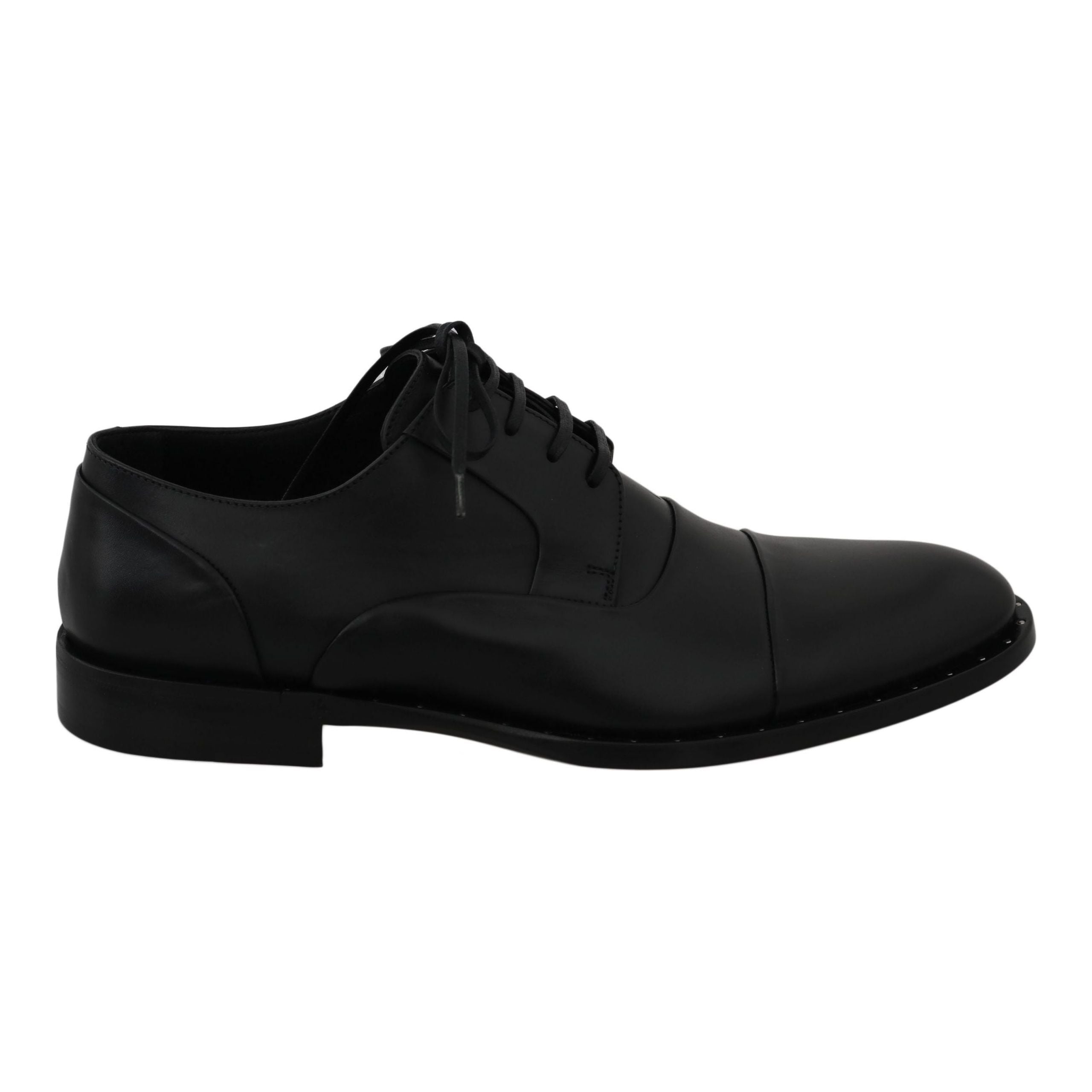 Dolce & Gabbana Sleek Black Leather Formal Dress Shoes