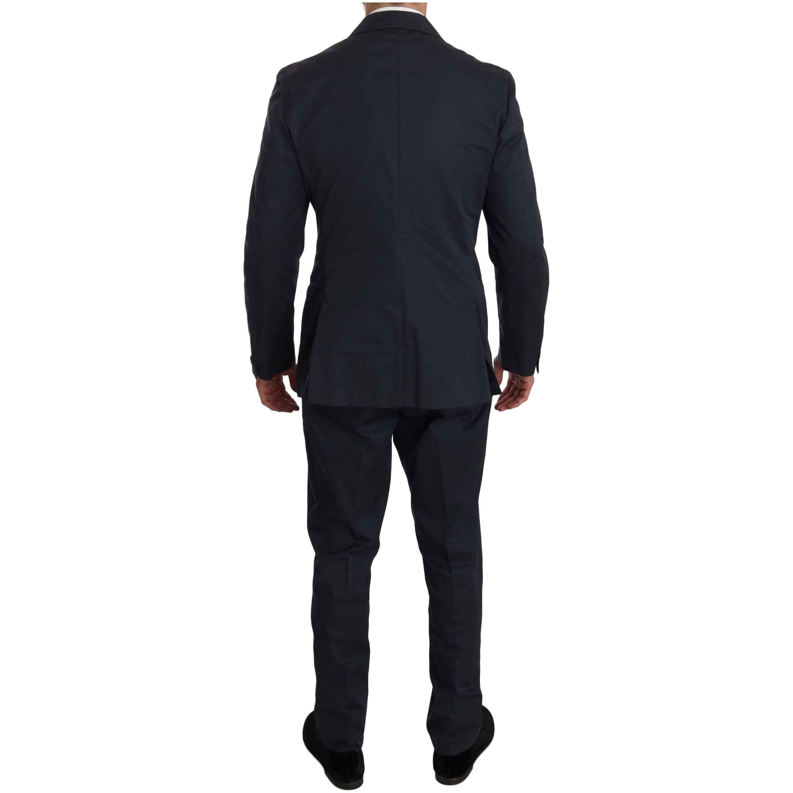 Romeo Gigli Blue Wool Two-Piece Suit for Modern Sophistication