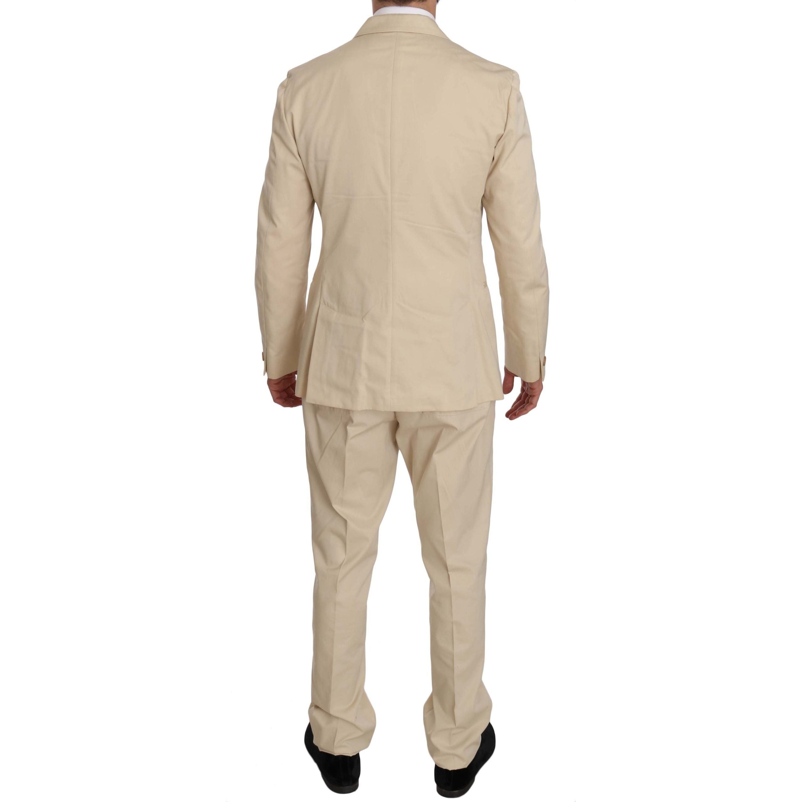 Romeo Gigli Beige Wool Suit with Classic Elegance
