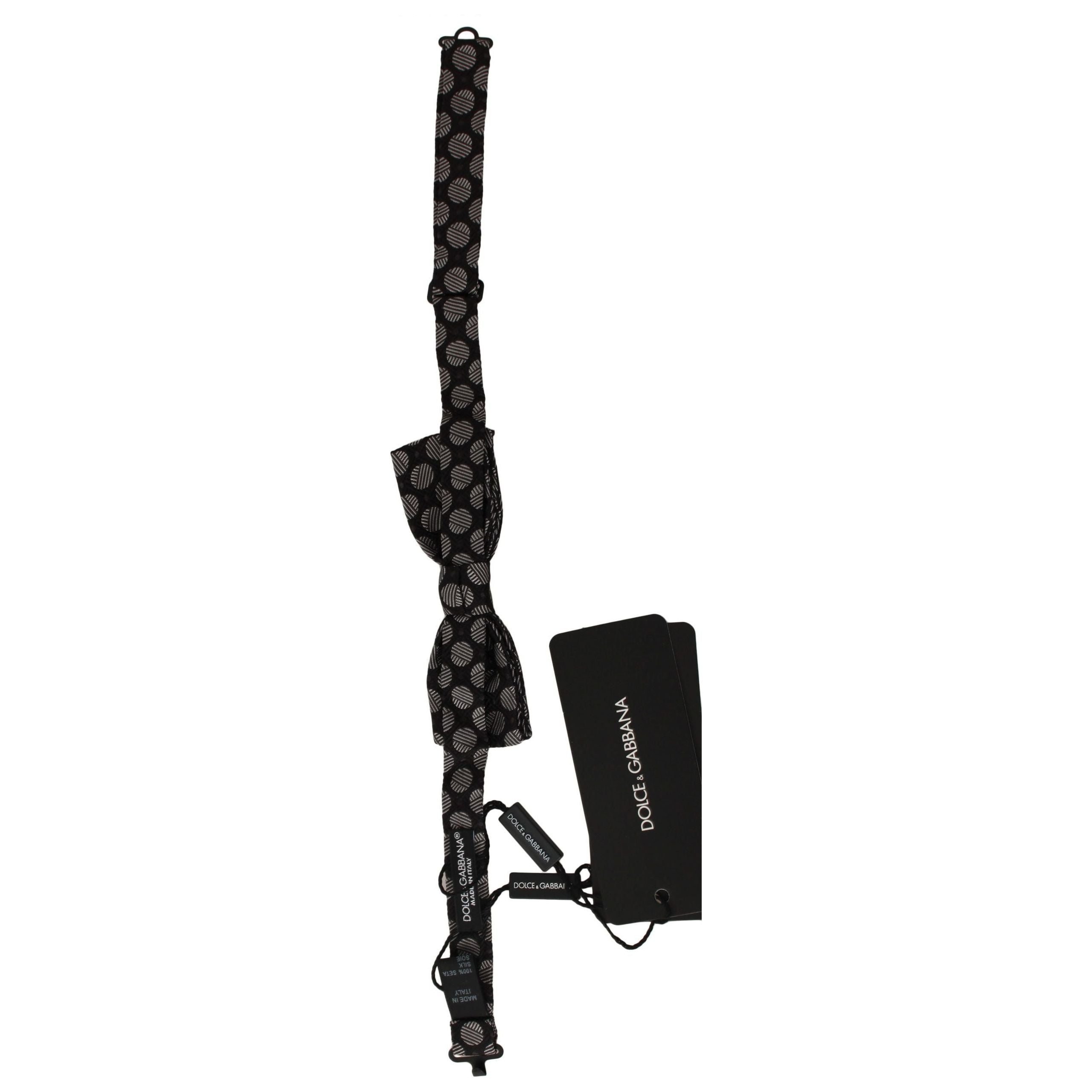 Dolce & Gabbana Black Silk Bow Tie Accessory
