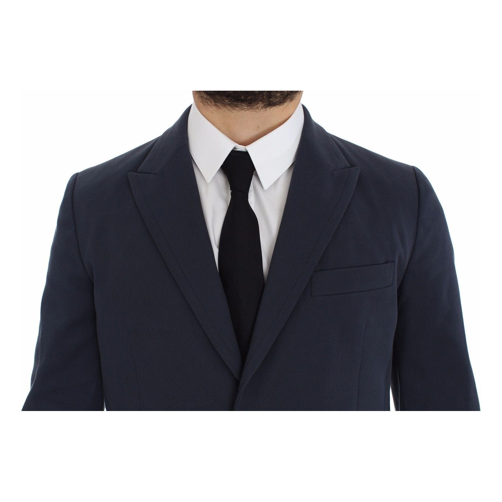 Dolce & Gabbana Elegant Blue Cotton Stretch Blazer Jacket
