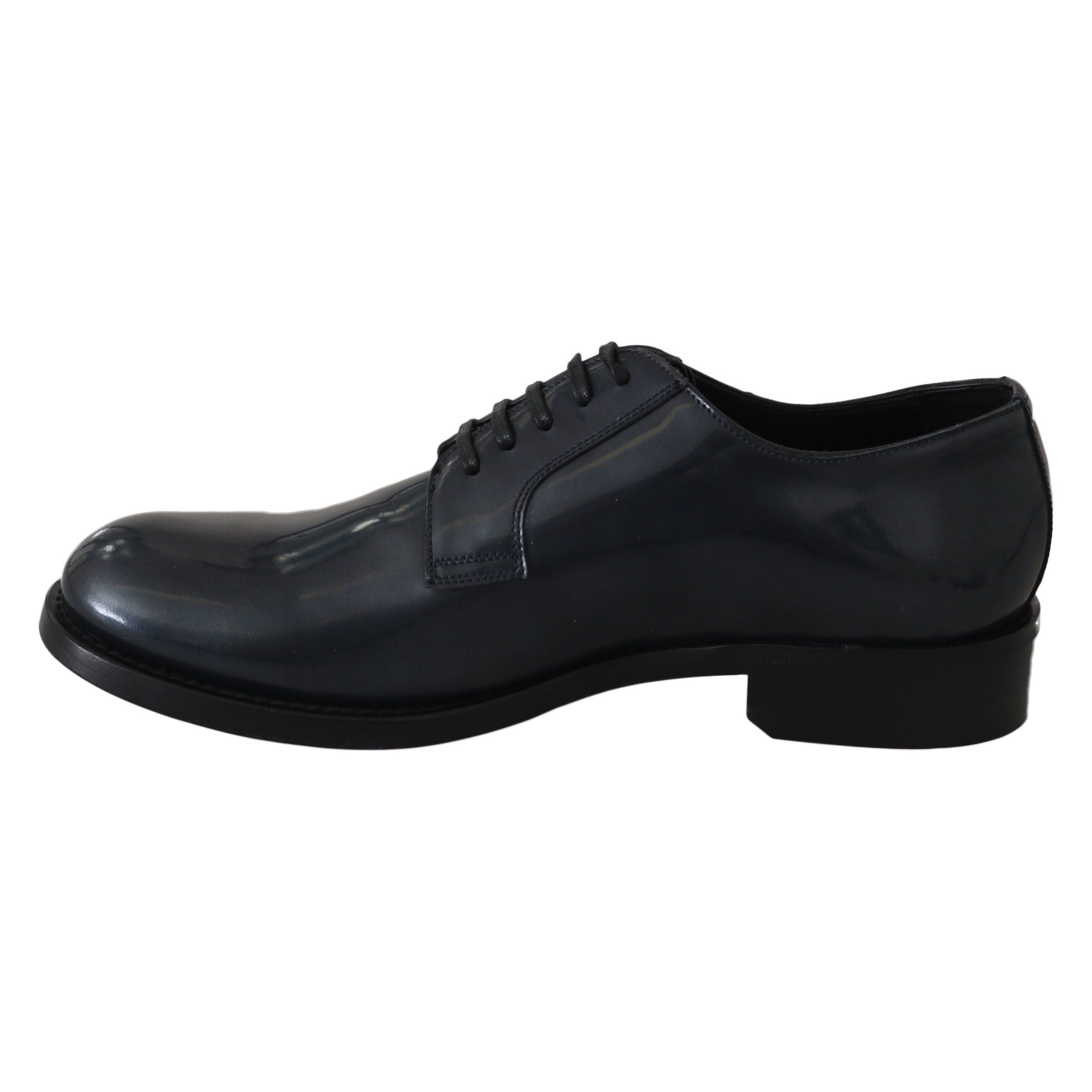 Dolce & Gabbana Elegant Blue Leather Derby Dress Shoes