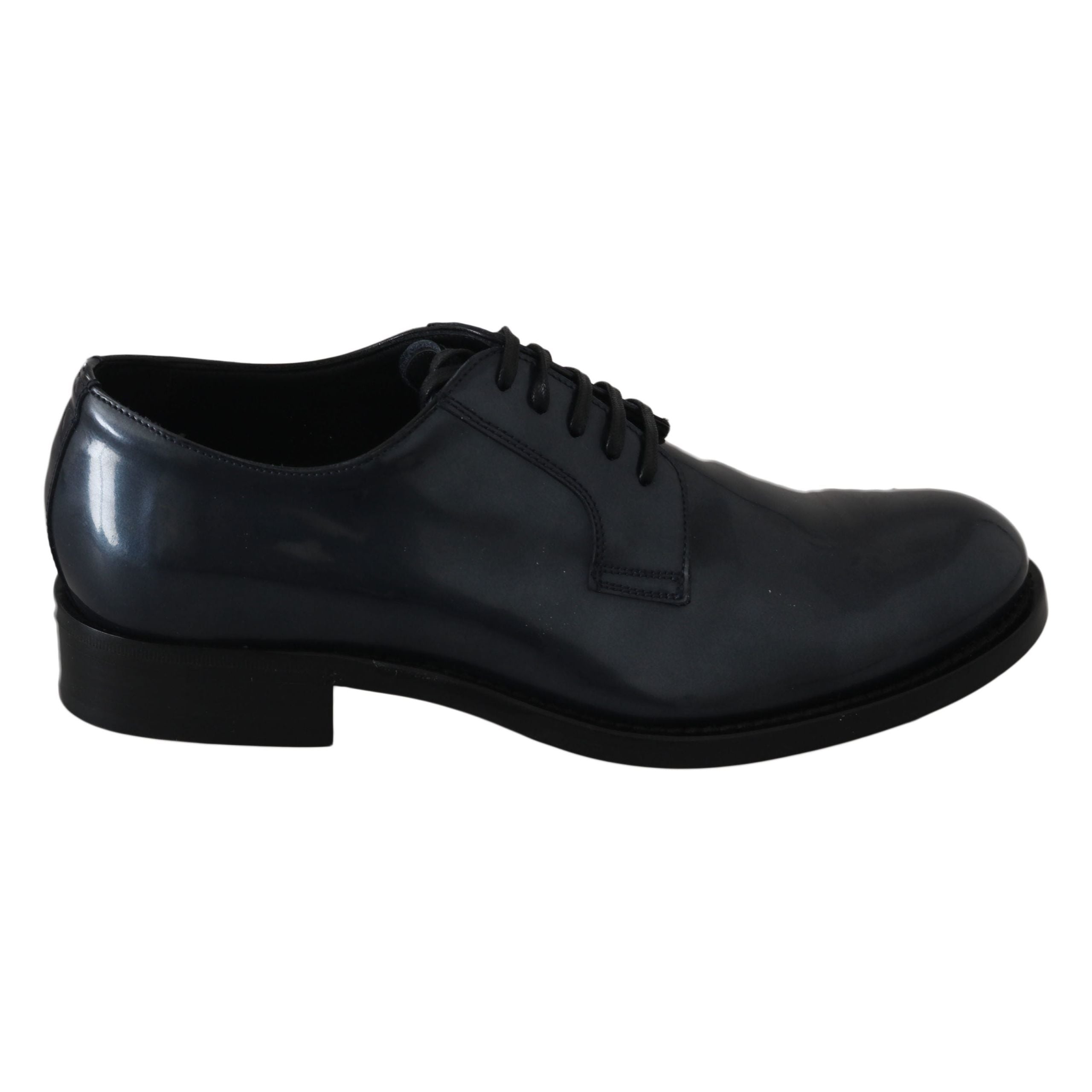 Dolce & Gabbana Elegant Blue Leather Derby Dress Shoes