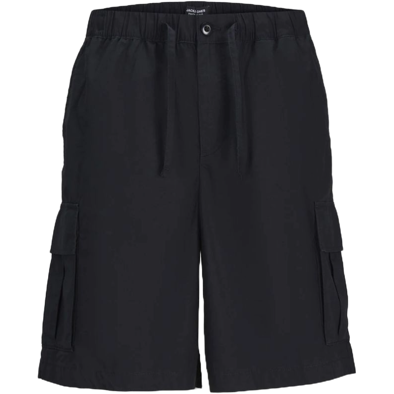 Jack & Jones Black Cotton Shorts for Effortless Elegance