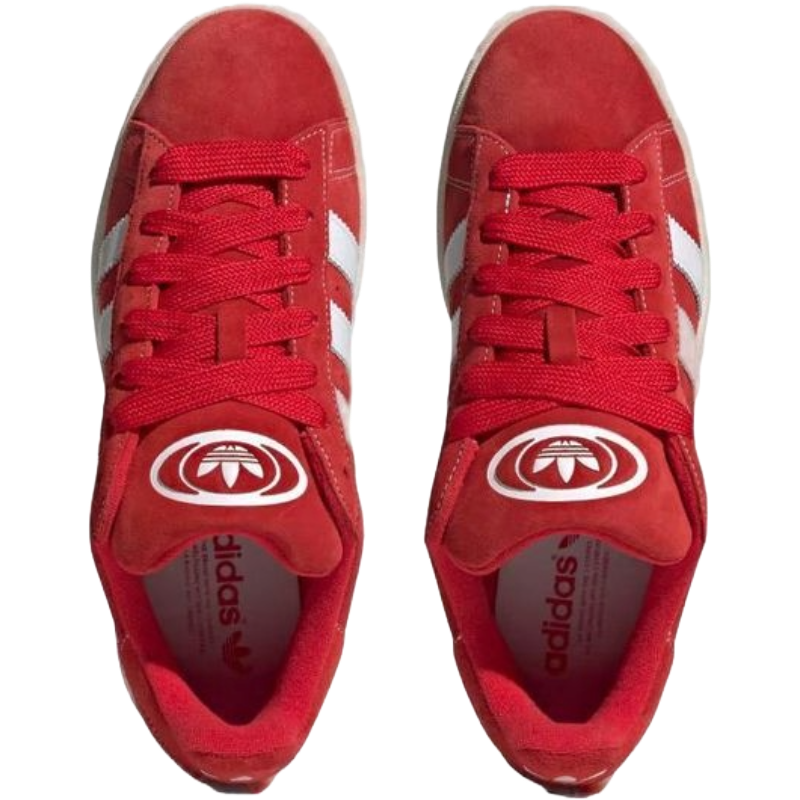 Adidas Red Suede Campus Sneakers - Bold Elegance in Footwear