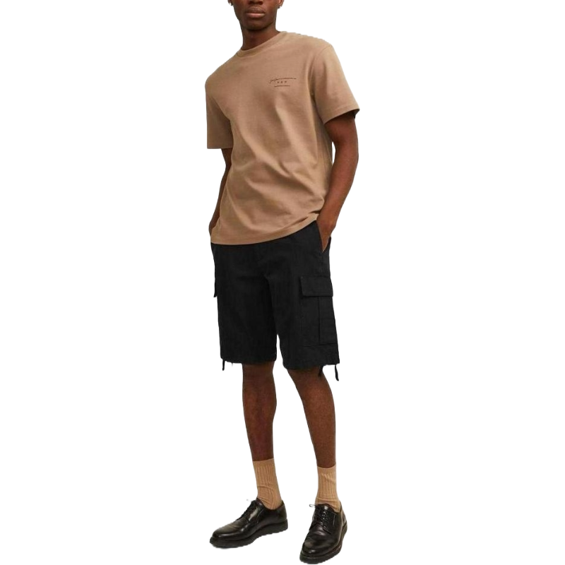 Jack & Jones Black Cotton Shorts for Elevated Casual Style
