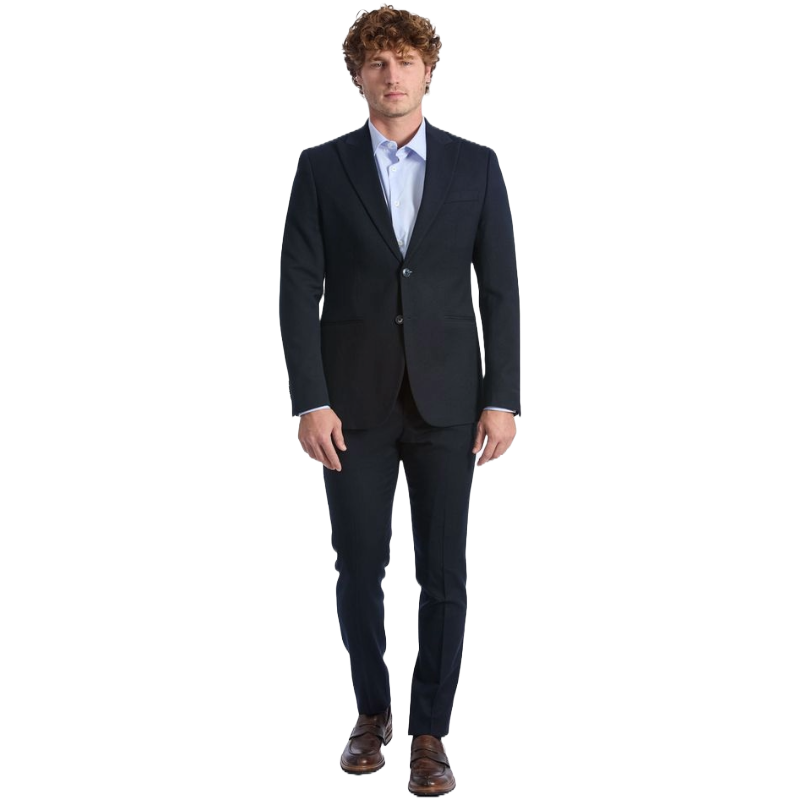 Baldinini Navy Blue Wool Suit for Timeless Elegance