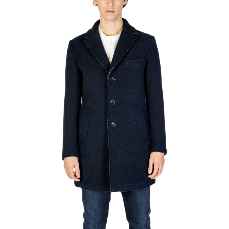Hydra Clothing Navy Blue Wool Jacket for Elevated Style