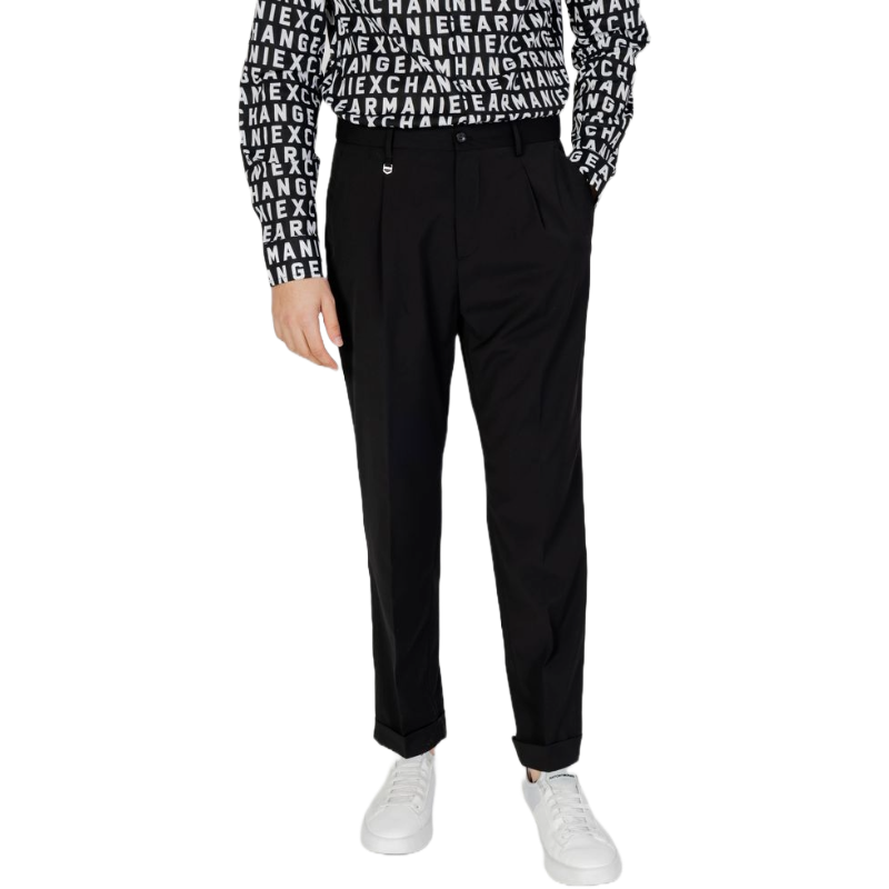 Antony Morato Black Wool Trousers for Timeless Sophistication
