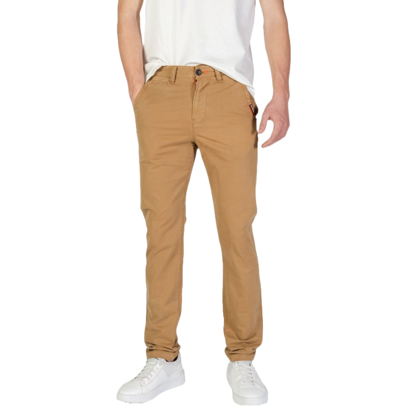 Superdry Beige Cotton Chinos for Effortless Elegance