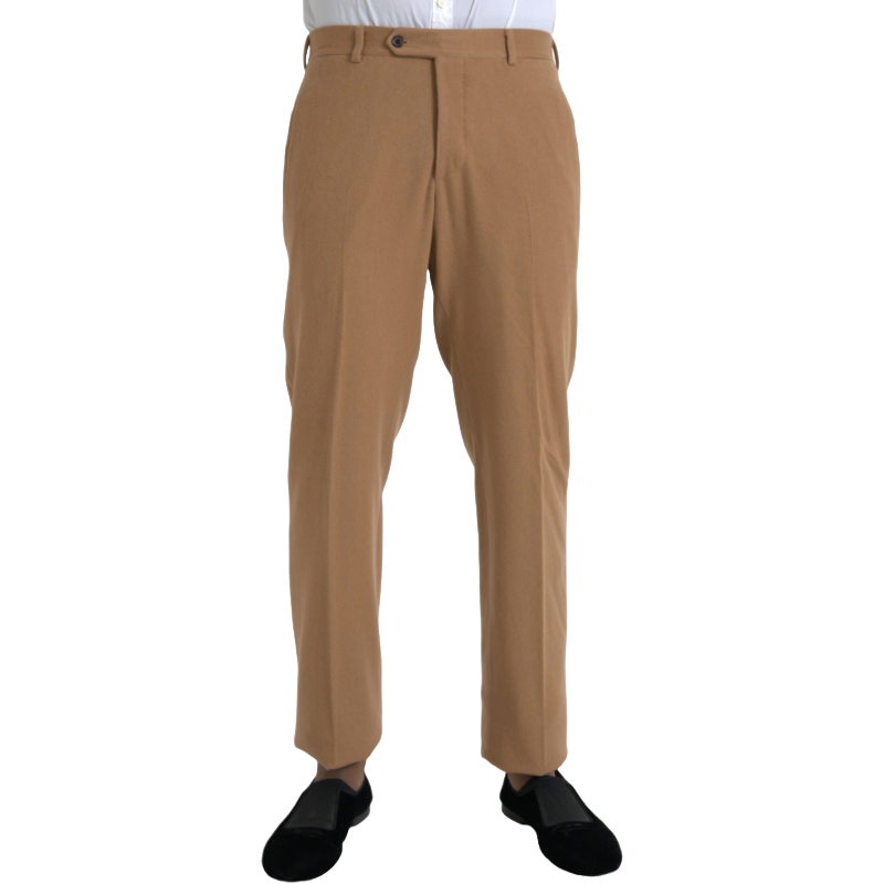 Prada Beige Cashmere Straight Fit Dress Pants