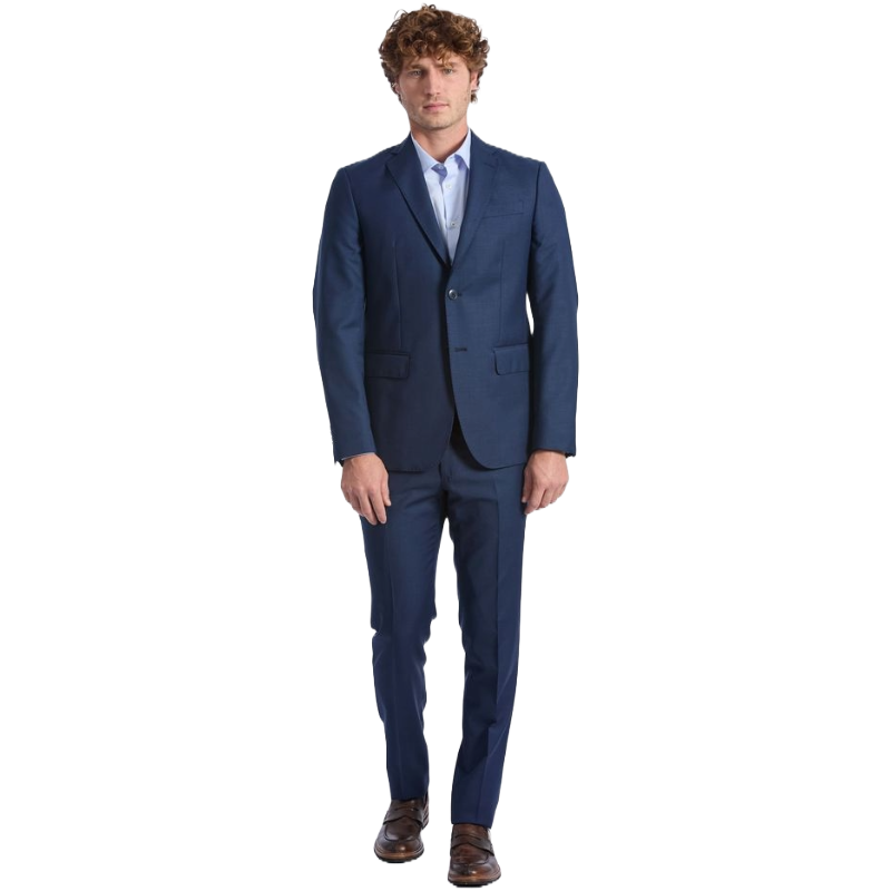 Armani Blue Premium Wool Suit - Exquisite Italian Tailoring
