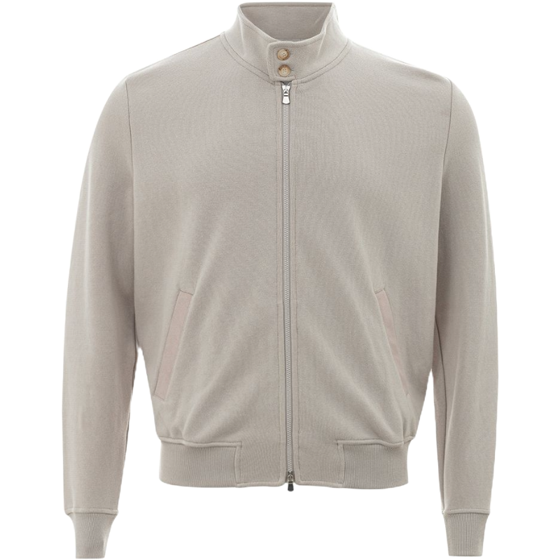 Gran Sasso Beige Cotton Cardigan for Timeless Elegance