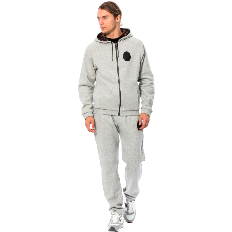 Billionaire Italian Couture Light Gray Cotton Sweatsuit