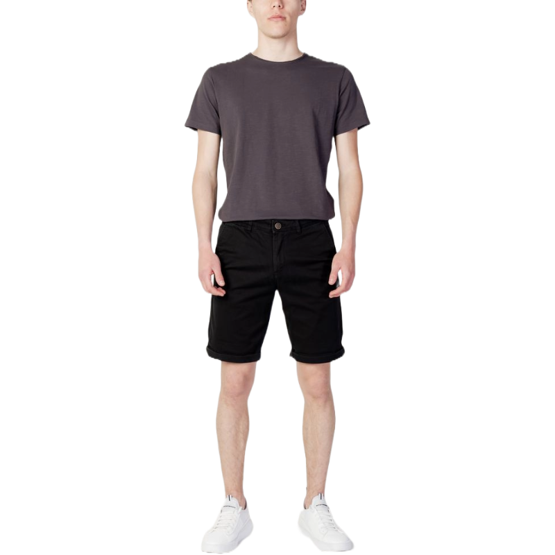 Jack & Jones Black Cotton Short for Effortless Elegance