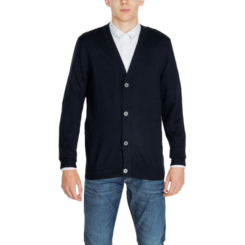 Jack & Jones Black Cotton Cardigan for Elevated Style