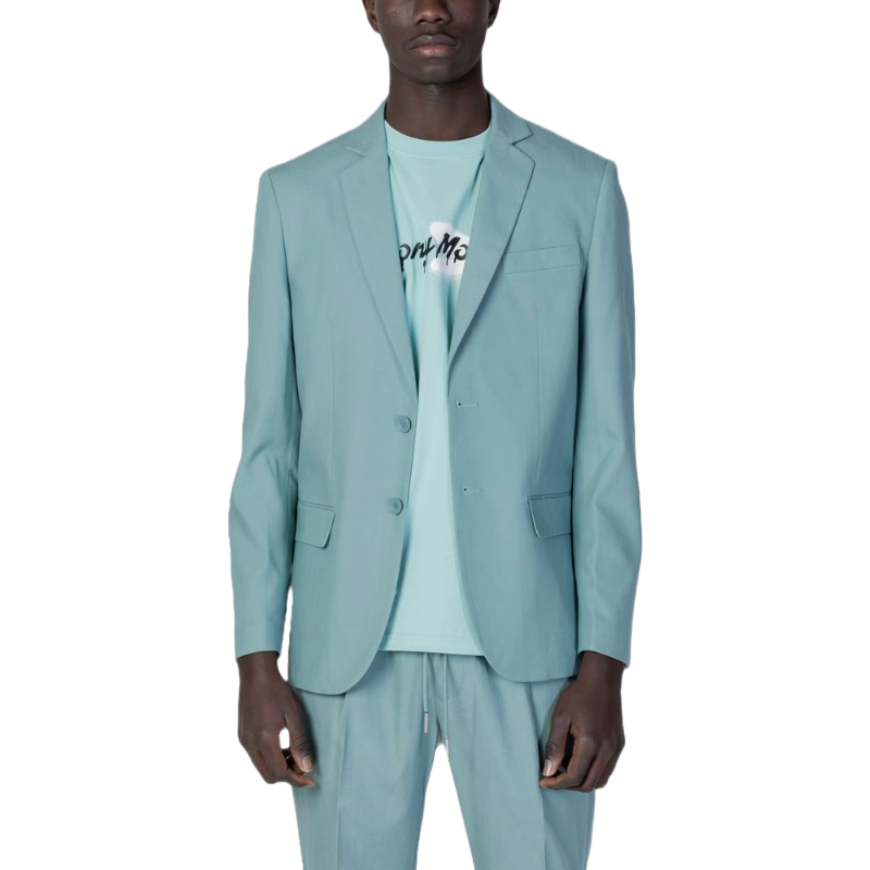 Turquoise Tencel Suit for Effortless Sophistication