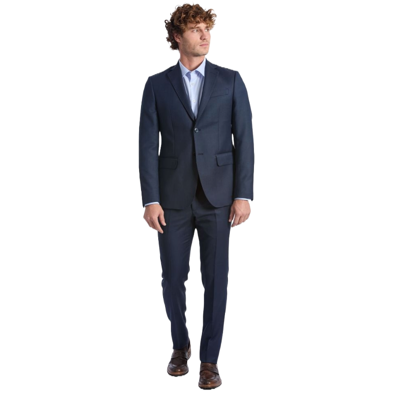 Canali Blue Wool Suit – Premium Wool Blue Shade Suit – Modern Elegance Redefined
