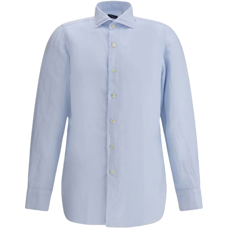 Finamore White Premium Linen Zante Shirt for Effortless Elegance