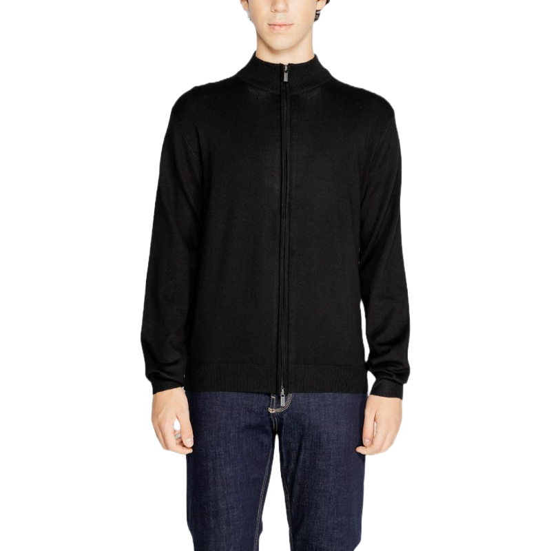 Hamaki-Ho Black Viscose Cardigan for Effortless Elegance