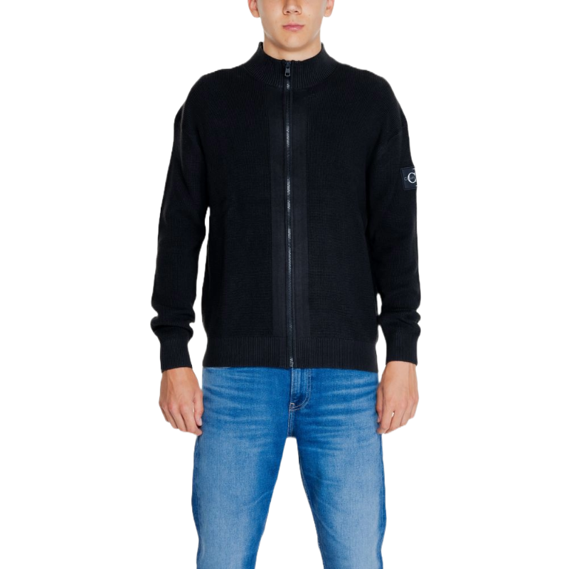 Calvin Klein Black Cotton Cardigan for Effortless Elegance