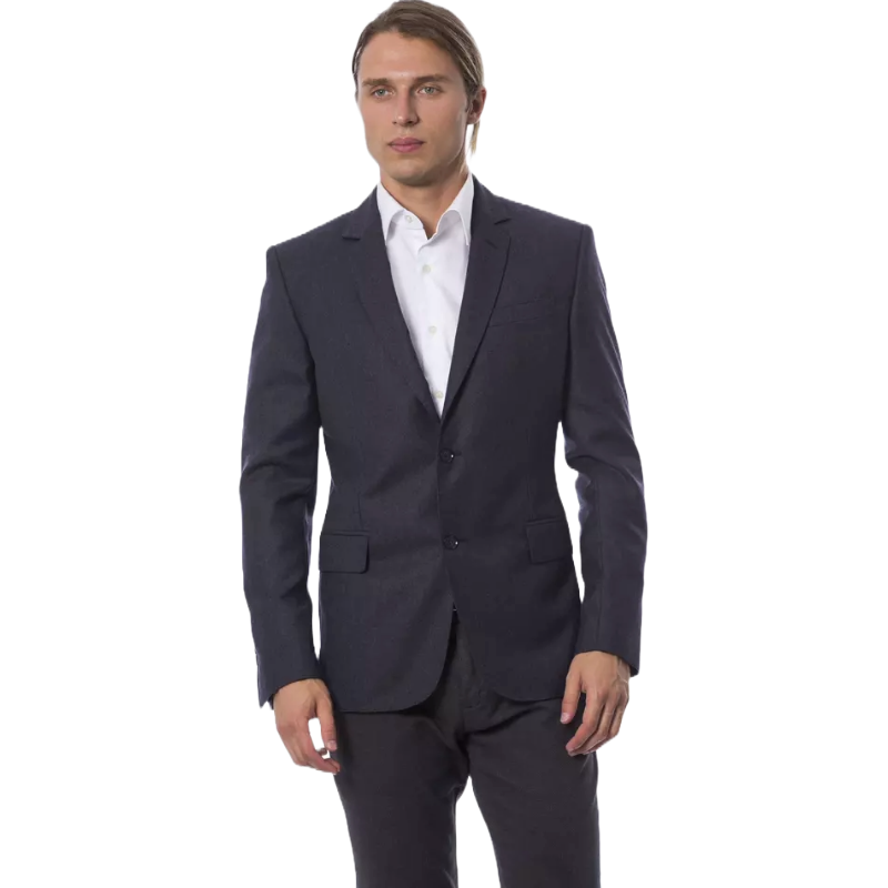 Burberry Navy Blue Wool Blazer for Timeless Elegance