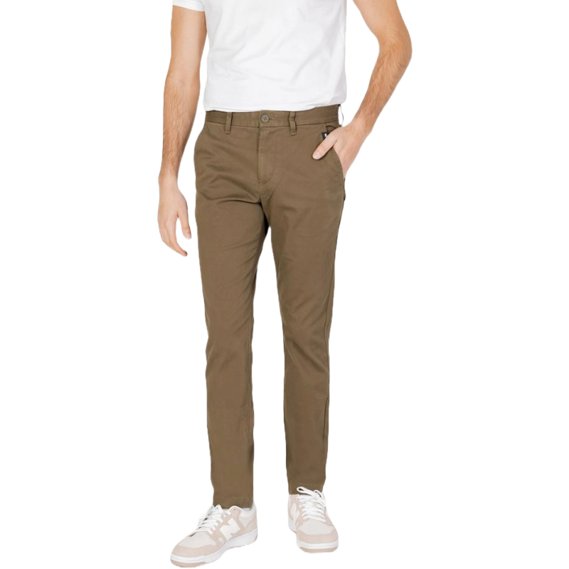 Tommy Hilfiger Brown Cotton Chinos for Elevated Style