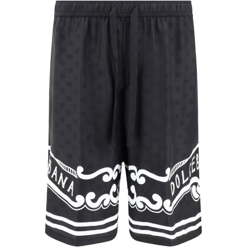 Dolce & Gabbana Black Silk Shorts for Elevated Summer Style