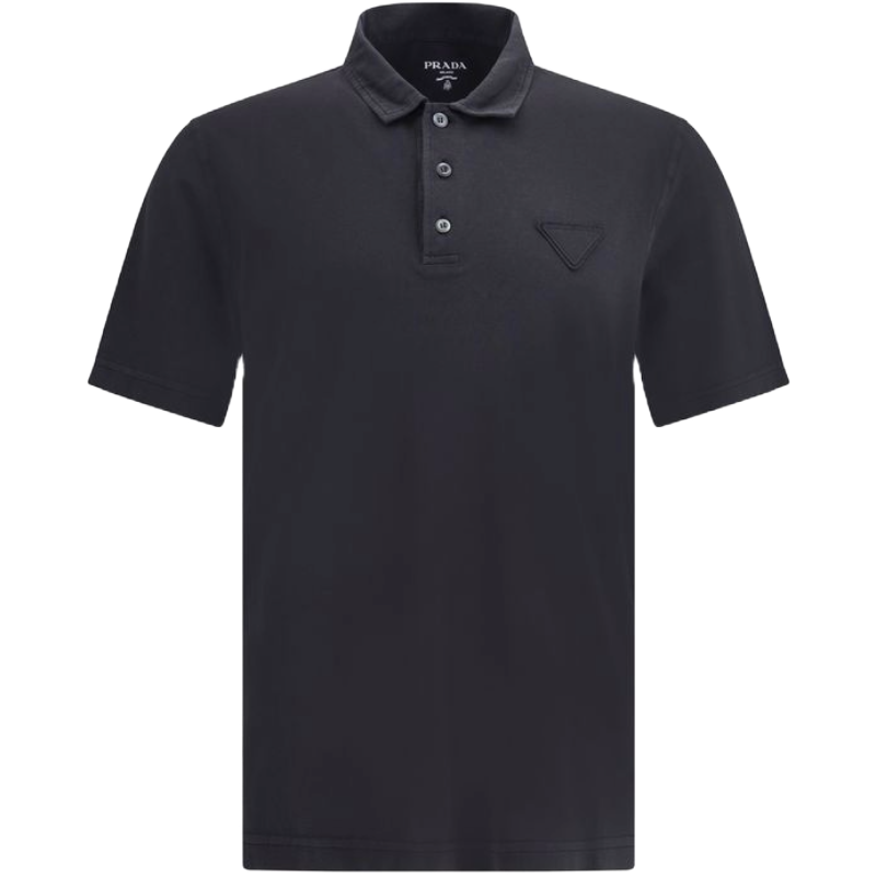 Prada Navy Cotton Polo Shirt: Timeless Elegance with Modern Sophistication