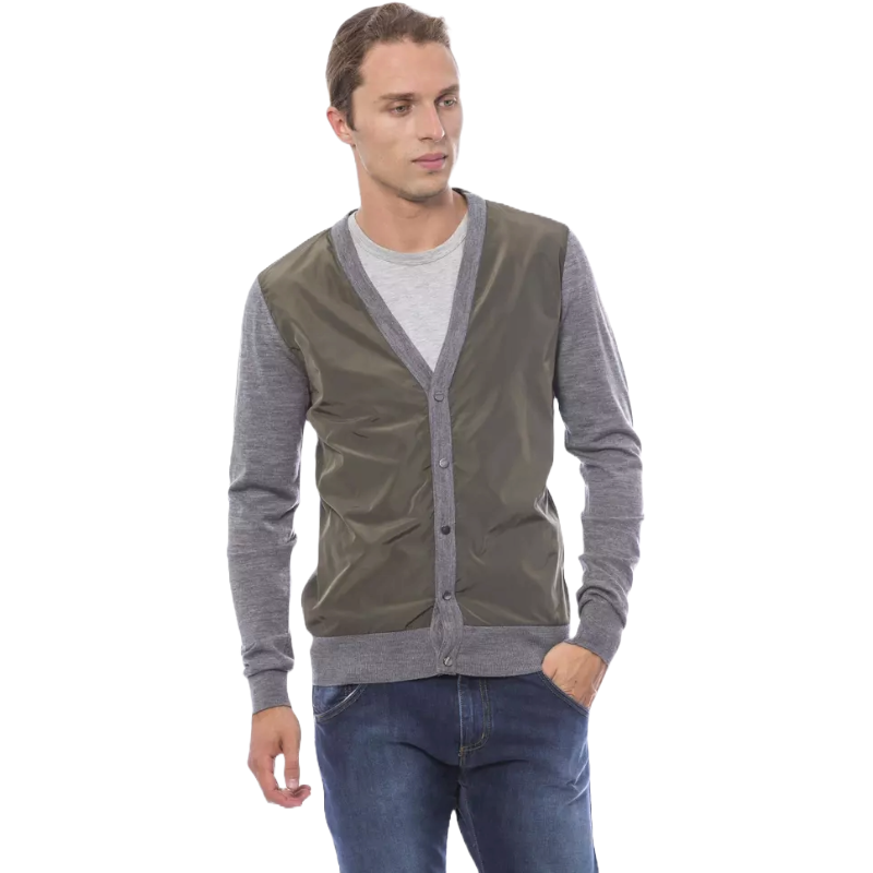 Verri Gray Wool Cardigan for Effortless Elegance