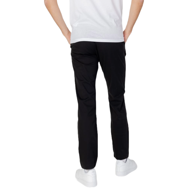 Tommy Hilfiger Black Cotton Chinos for Effortless Style