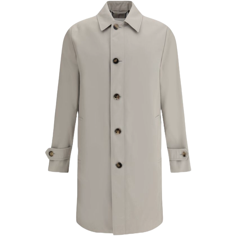 Burberry White Cotton Breasted Coat: Timeless Elegance Redefined